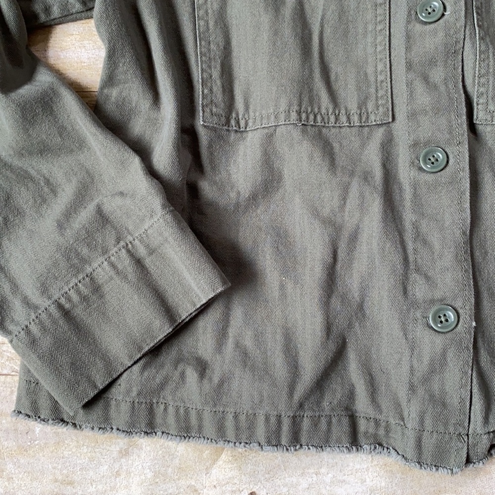 Universal Thread Green Crop Utility Jacket Size Xl - image 3